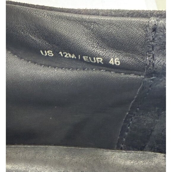 Vince Mens Navy Suede Perforated Leather Loafer Sneaker White Soles US 12M 46 EU - Picture 8 of 9